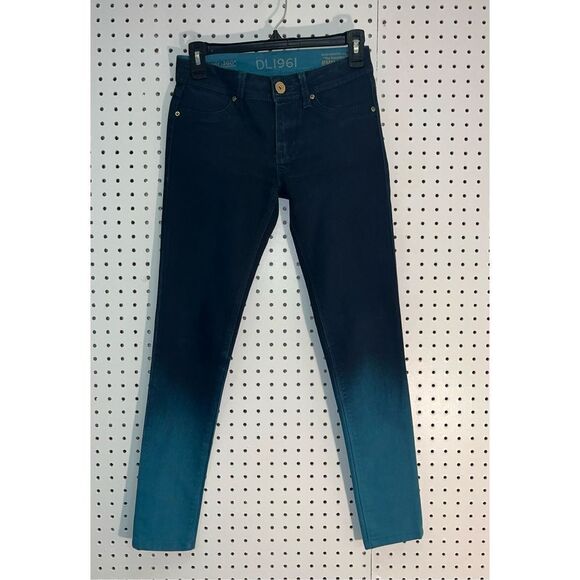 DL1961 Jeans 25 Emma Bali Legging Skinny 4 Way Stretch 360 Transition Teal - Picture 1 of 11